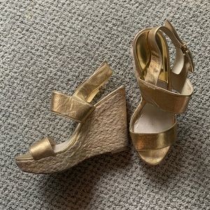 Michael Kora gold wedges